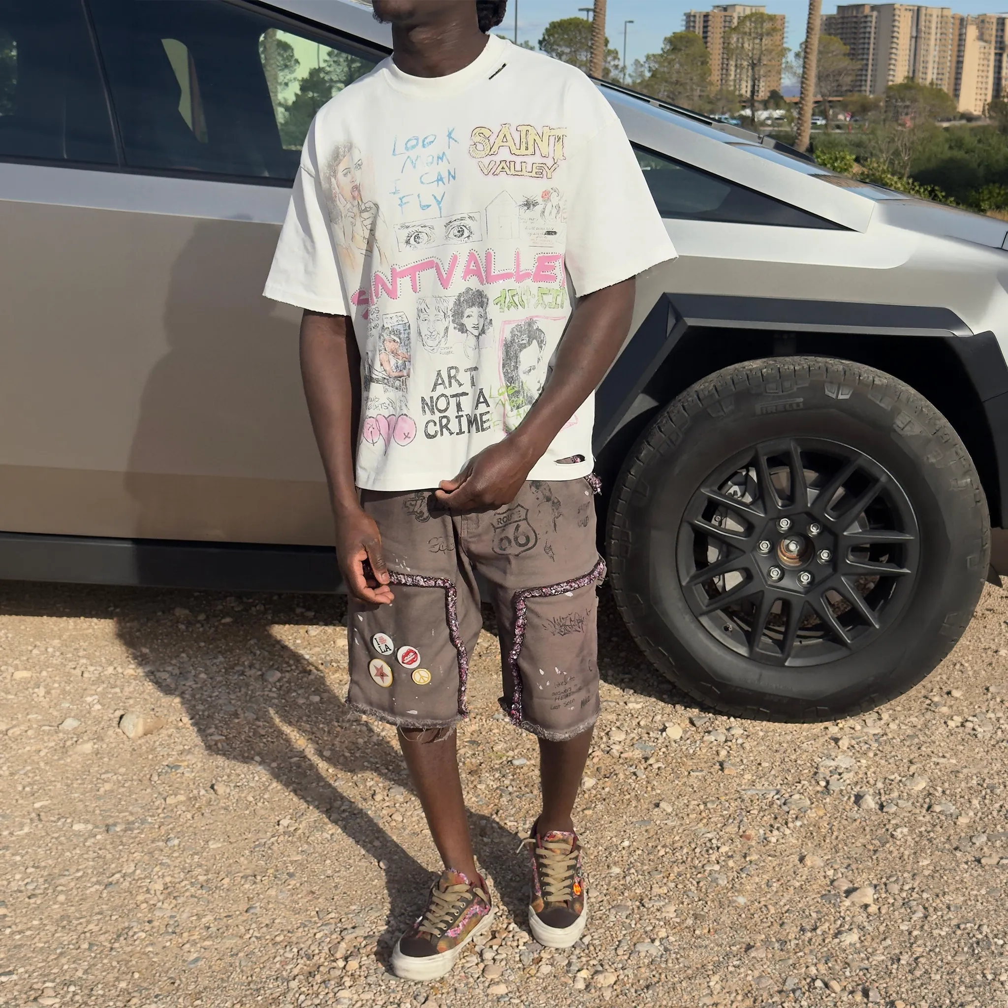 Front View of Suavo World Mom I Can Fly White T-Shirt